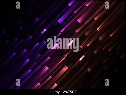 Mehrfarbige überlappende Pixelgeschwindigkeit bei dunklem Hintergrund, Bewegungshintergrund für geometrische Ebenen, einfache Technologievorlage, Vektordarstellung Stock Vektor