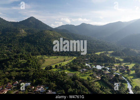 Blick vom Hubschrauber Fenster zu Rio de Janeiro, Brasilien Stockfoto