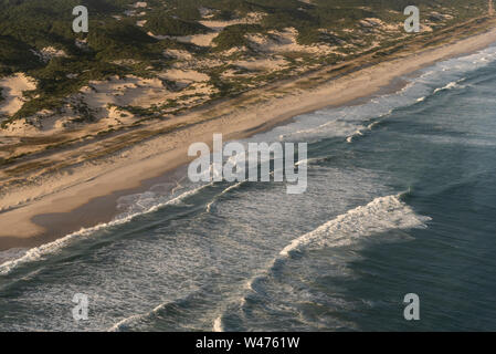 Blick vom Hubschrauber Fenster zu Rio de Janeiro, Brasilien Stockfoto