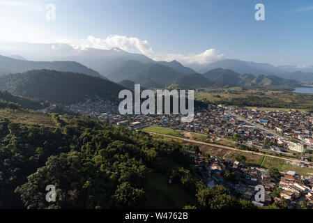 Blick vom Hubschrauber Fenster zu Rio de Janeiro, Brasilien Stockfoto