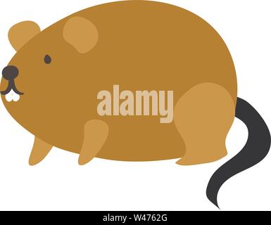 Fett Maus, Illustration, Vektor auf weißem Hintergrund. Stock Vektor