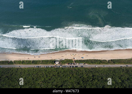 Blick vom Hubschrauber Fenster zu Rio de Janeiro, Brasilien Stockfoto