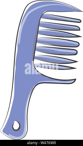 Blau Kamm, Illustration, Vektor auf weißem Hintergrund. Stock Vektor