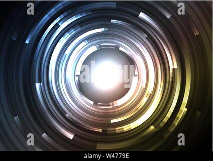 Cognac abstrakt Kreis Hintergrund, digitale überschneiden, einfache Technik Layer-3-Design Template, Vector Illustration Stock Vektor