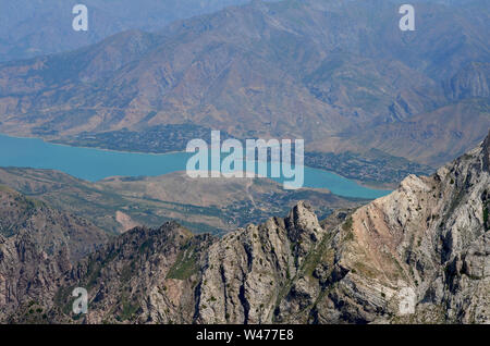 Aufstieg einer größeren Ugam-Chatkal Chingam Peak National Park, Usbekistan Stockfoto