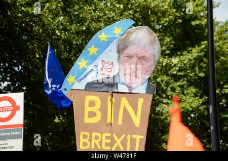 Nein zu Boris Ja zu Europa März für ändern London 20. Juli 2019 Stockfoto