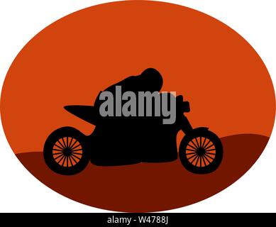 Motorrad, Illustration, Vektor auf weißem Hintergrund. Stock Vektor