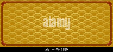 Chinesisches neues Jahr Banner, abstrakten orientalischen Hintergrund, Vector Illustration Stock Vektor