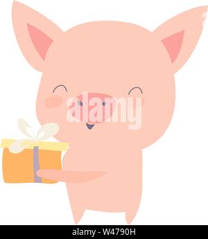 Betriebe, Geschenk, Illustration, Vektor auf weißem Hintergrund. Stock Vektor