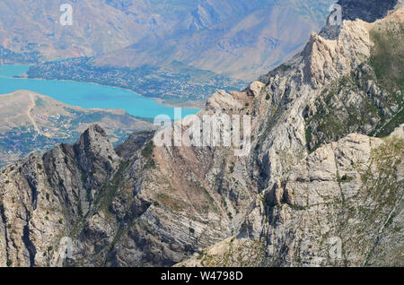 Aufstieg einer größeren Ugam-Chatkal Chingam Peak National Park, Usbekistan Stockfoto