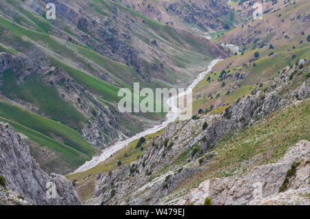 Aufstieg einer größeren Ugam-Chatkal Chingam Peak National Park, Usbekistan Stockfoto