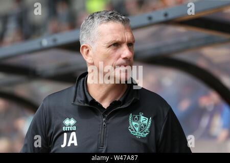 Port Vale's Manager John askey während der Vorsaison Freundschaftsspiel im Vale Park, Stoke-on-Trent. Stockfoto