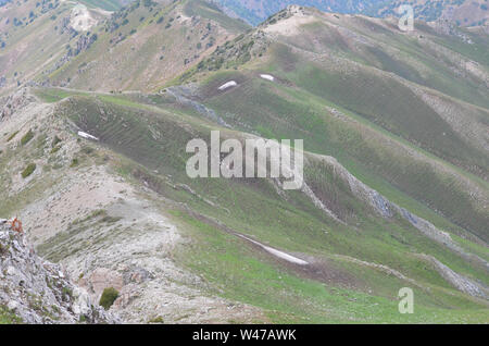 Aufstieg einer größeren Ugam-Chatkal Chingam Peak National Park, Usbekistan Stockfoto