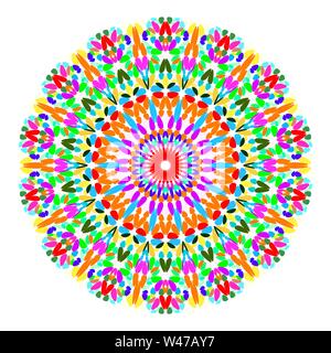 Bunte Blume ornament Mandala - abstrakten geometrischen vektor design Element Stock Vektor