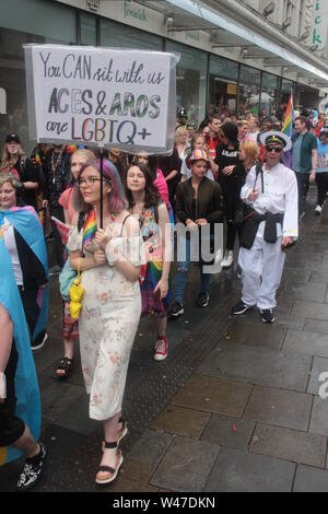 Newcastle upon Tyne, UK, 20. Juli 2019, Nördliche Gay Pride Festival Parade, Kredit: DavidWhinham/Alamy Stockfoto