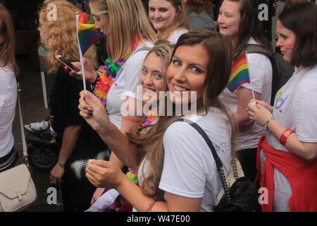 Newcastle upon Tyne, UK, 20. Juli 2019, Nördliche Gay Pride Festival Parade, Kredit: DavidWhinham/Alamy Stockfoto