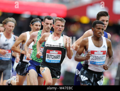 Das Stadion in London, London, Großbritannien. 20. Juli 2019. IAAF Muller Geburtstag Spiele Leichtathletik; Andrew Butchart von Großbritannien in der Männer 5000 m Credit konkurrieren: Aktion plus Sport/Alamy leben Nachrichten Stockfoto