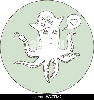 Abbildung: ein Cartoon Octopus. Vector Illustration Stock Vektor