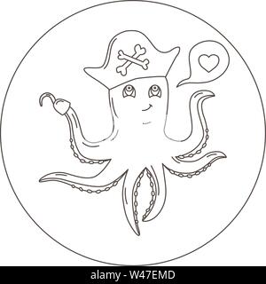 Abbildung: ein Cartoon Octopus. Vector Illustration Stock Vektor