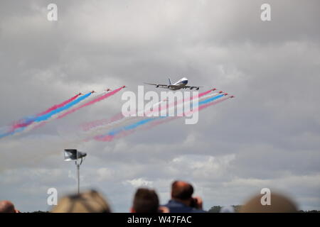 Fairford, England. Juli 2019 20. British Airways feiert Jubiläum mit einem Flypast. © Uwe Deffner/Alamy leben Nachrichten Stockfoto