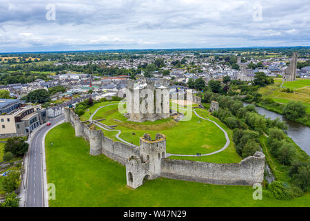 Trim Castle ist ein normannisches Schloss am Südufer des Flusses Boyne in Verkleidung, County Meath, Irland. Stockfoto
