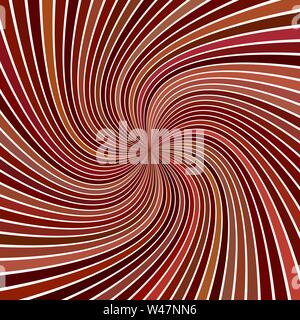 Braun psychedelischen abstrakten Spirale burst stripe Hintergrund - Vector Illustration Stock Vektor