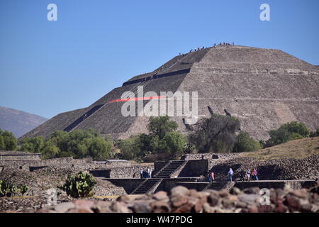 San Juan Teotihuacan. "Der Ort, wo Götter" erstellt wurden. Antike archäologische Komplex, einst blühende als präkolumbianische Stadt. Stockfoto