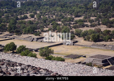 San Juan Teotihuacan. "Der Ort, wo Götter" erstellt wurden. Antike archäologische Komplex, einst blühende als präkolumbianische Stadt. Stockfoto