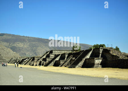 San Juan Teotihuacan. "Der Ort, wo Götter" erstellt wurden. Antike archäologische Komplex, einst blühende als präkolumbianische Stadt. Stockfoto