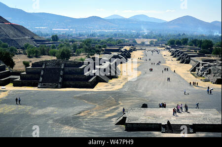 San Juan Teotihuacan. "Der Ort, wo Götter" erstellt wurden. Antike archäologische Komplex, einst blühende als präkolumbianische Stadt. Stockfoto