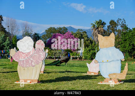 Der Park hatte schmücken wie Ostern Thema in Los Angeles, Kalifornien Stockfoto