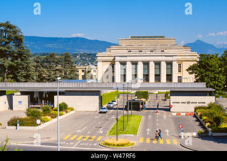 Palast der Nationen. Büro der Vereinten Nationen in Genf, Schweiz Stockfoto