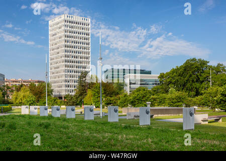 Die Internationale Fernmeldeunion Gebäude in Genf. Schweiz Stockfoto