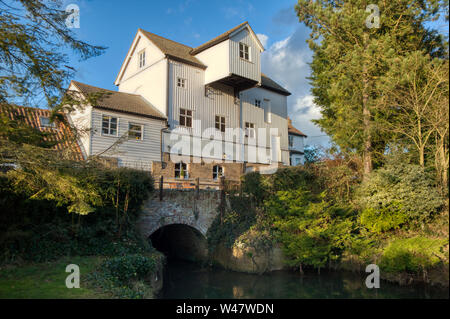 Little Hallingbury Mill an Hallingbury Marina, River Stort Essex in der Nähe von Bishops Stortford Stockfoto