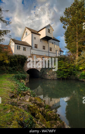 Little Hallingbury Mill an Hallingbury Marina, River Stort Essex in der Nähe von Bishops Stortford Stockfoto