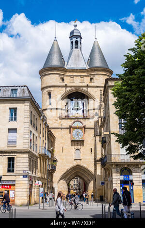 Bordeaux, Frankreich - 5. Mai 2019: La Grosse Cloche oder die große Glocke von Bordeaux, Frankreich Stockfoto