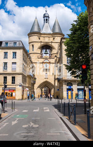 Bordeaux, Frankreich - 5. Mai 2019: La Grosse Cloche oder die große Glocke von Bordeaux, Frankreich Stockfoto