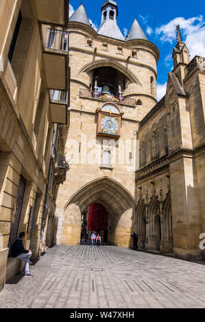 Bordeaux, Frankreich - 5. Mai 2019: La Grosse Cloche oder die große Glocke von Bordeaux, Frankreich Stockfoto