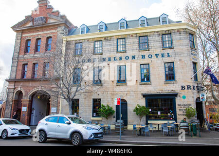 Lord Nelson sydney Pub und Hotel im Viertel Rocks im Stadtzentrum von Sydney, Australien, ein beliebtes öffentliches Haus, typisch für britische Pubs Stockfoto