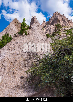 Klippen, Zelte und Hoodoos, Kasha-Katuwe Tent Rocks National Monument. New Mexico. Stockfoto