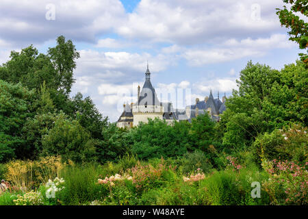 Das Schloss von Chaumont (Château de Chaumont) ist eine Burg in Chaumont-sur-Loire. In die Top Ten der besten Schlösser an der Loire, Frankreich enthalten. Stockfoto