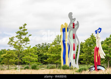 Bunte Skulptur an der Parrish Museum in Southampton, NY Stockfoto