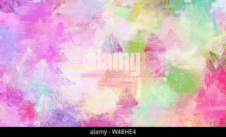 Pinsel gemalten Hintergrund mit Distel, Maulbeere und Orchidee Farbe. Stockfoto
