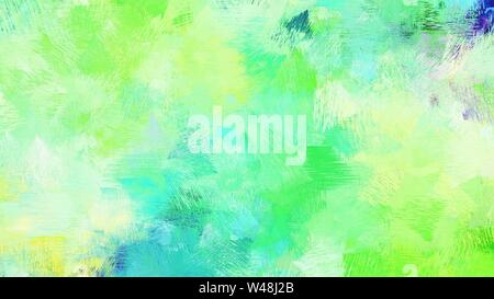 Pinsel malen Mit Tee Grün, Sea Green und Aqua Marine background-color. Stockfoto