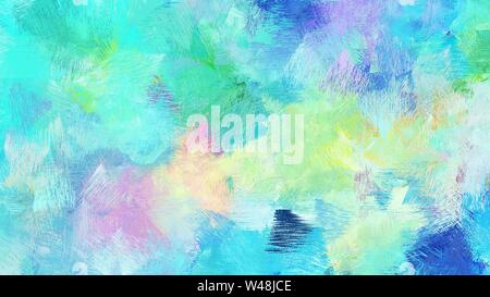 Pinsel gemalten Hintergrund mit Sky Blau, Hellblau und Licht Meer grüne Farbe. Stockfoto