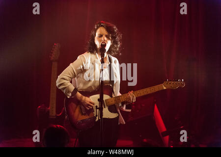 Hebden Bridge, West Yorkshire, UK, 20. Juli 2019. Lindenberg führt ein solo Konzert in der Trades Club. Quelle: John Bentley/Alamy leben Nachrichten Stockfoto