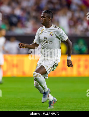 Juli 20, 2019: Real Madrid freuen Vinicius Junior (28) Während der Internationalen Champions Cup zwischen Real Madrid und Bayern München FC am NRG Stadion in Houston, Texas. Die endgültige Bayern Muenchen gewinnt 3-1. Â© Maria Lysaker/CSM Stockfoto