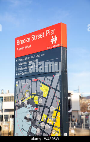 Brooke Street Pier ist ein schwimmendes Ponton Gebäude in Hobart, Tasmanien, Australien Stockfoto