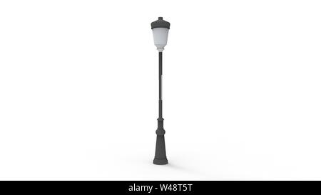 3D-Rendering eines klassischen Street lamppost in Weiß studio Hintergrund isoliert Stockfoto