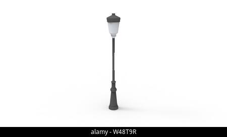 3D-Rendering eines klassischen Street lamppost in Weiß studio Hintergrund isoliert Stockfoto